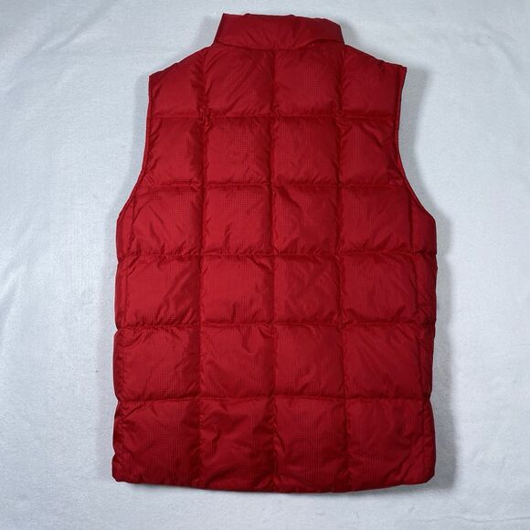Lands End Down Puffer Reversible Vest Womens Size Small 34-36 Black Red Zip - Picture 9 of 9